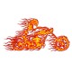 Logo flaming biker