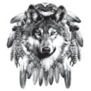 T shirt dreamcatcher wolf