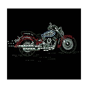 T shirt motorcycle strass