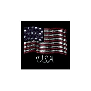 Débardeur strass drapeau us