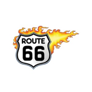 Logo road 66 flaming.