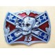 Boucle de ceinture Skull Confederate Flag