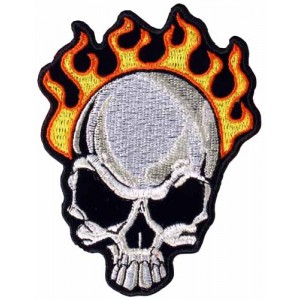 Patch, fire skull.