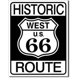 Plaque metal decorative Historic route 66