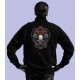 Sweat zippé hardcore biker skull