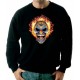 Sweat flaming clown skull