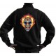 Sweat zippé  flaming clown skull