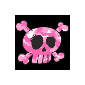 T shirt pink skull