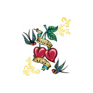 Débardeur bleeding love cherries tattoo