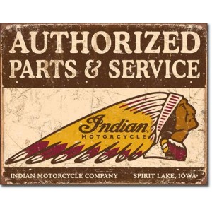 Plaque métal décorative Authorized Indian Parts and Service