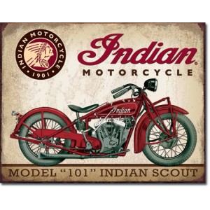 Plaque metal decorative indian scout