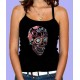 Débardeur strass day dead sugar skull stones