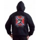 Sweat à capuche zippé rebel rider old school 100 percent road ready skull pilot