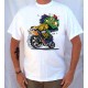 T shirt green monster motorcycle