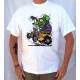 T shirt green monster yellow rod