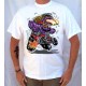 T shirt purple monster red hot rod