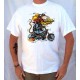 T shirt yellow monster orange cycle