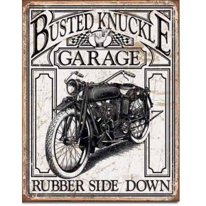 Plaque metal decorative Busted knuckle