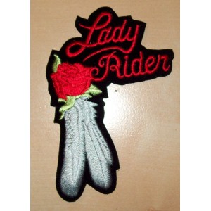 Patch, lady rider plume blanche.