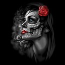 T shirt tattoo skull roses