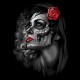 Sweat capuche tattoo  skull and roses