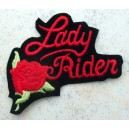 Patch, écusson lady rider red.