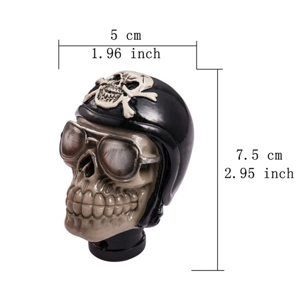 Pommeau de levier de vitesses skull aviator - Accessoires custom, pieces  pour harley, articles biker
