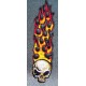 Patch, flaming skull.