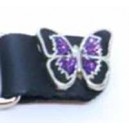 Chaine de gilet papillon violet