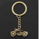 Porte clés skull and bike silver