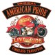 T shirt american pride live to ride