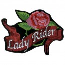 Patch, lady rider red.